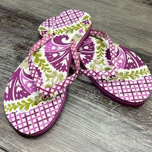 Vera Bradley flip flops. Like new!